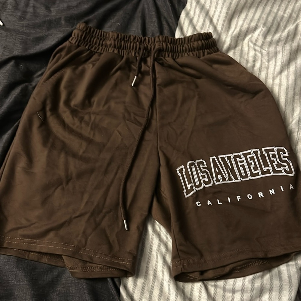 Size small brown SHEIN shorts.
